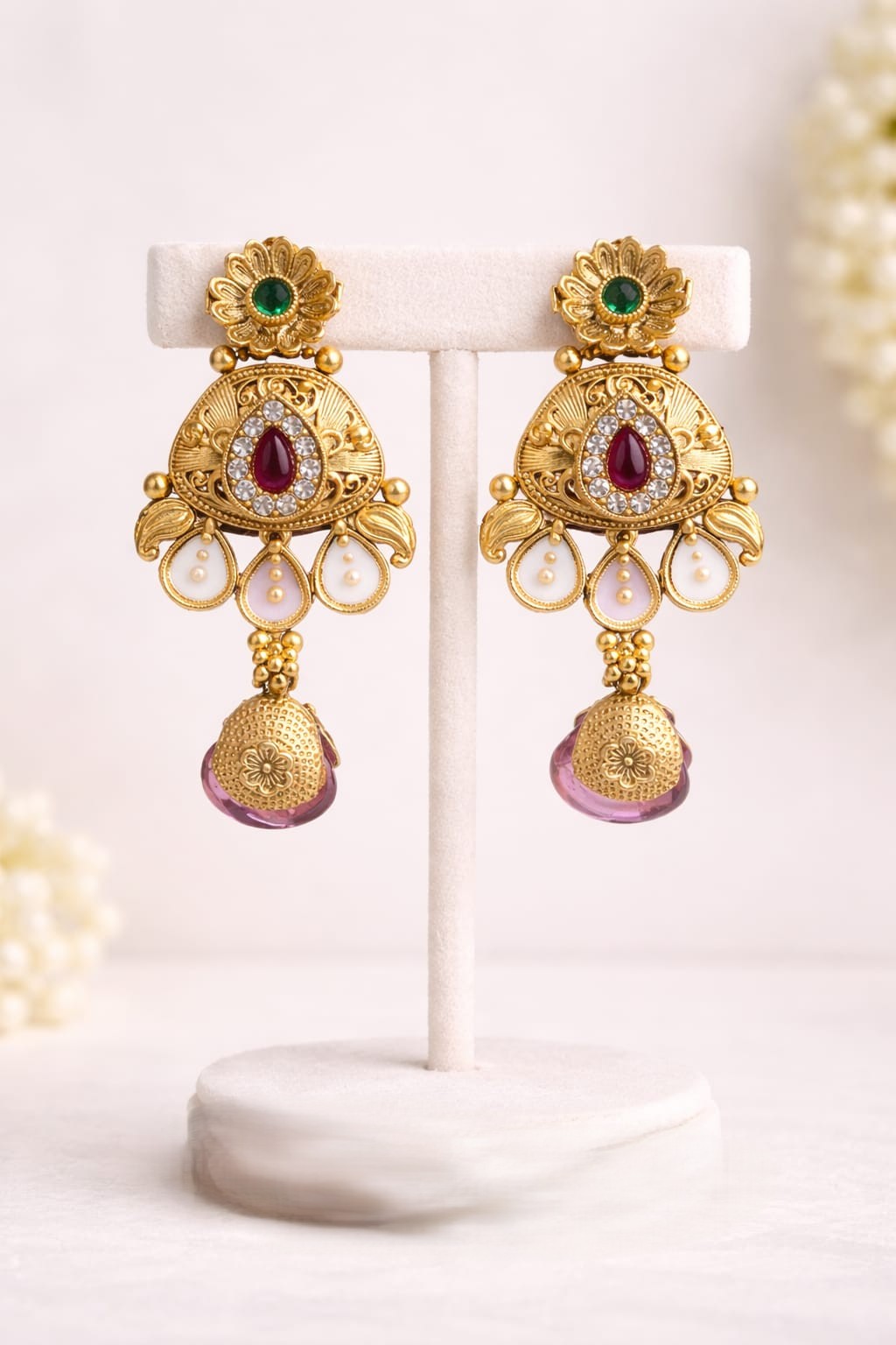 GOLD PLATED STUD EARRING