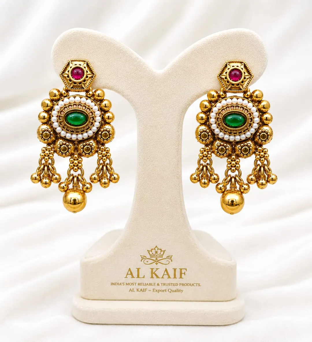 ANTIQUE GOLD CHANDELIER EARRING