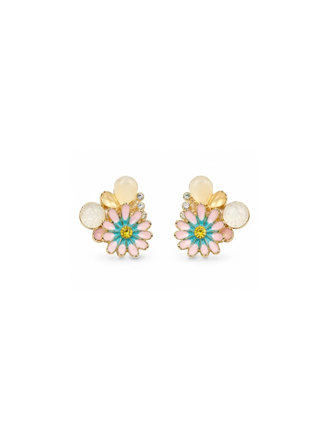 ELEGANT MULTICOLOR FLOWER EARRING