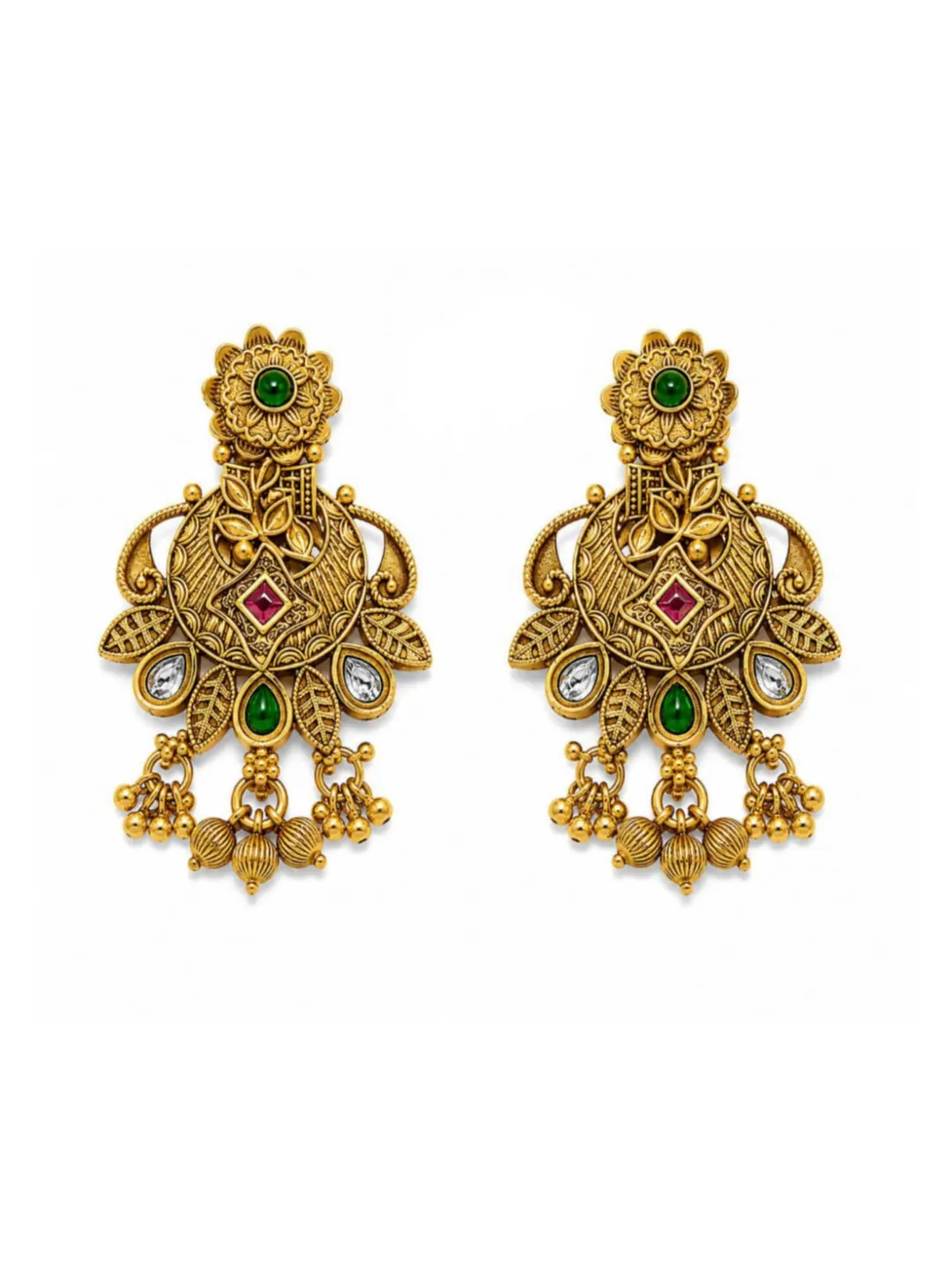 ROYAL PEACOCK MULTICOLOR STONE CHANDELIER