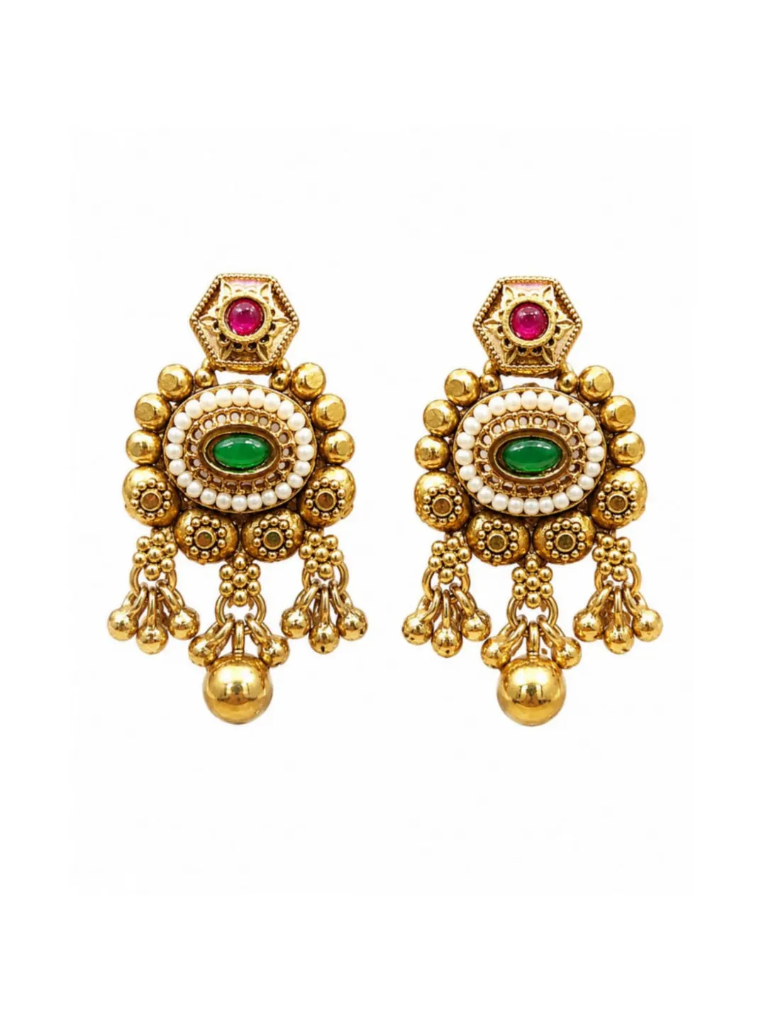 ANTIQUE GOLD CHANDELIER EARRING