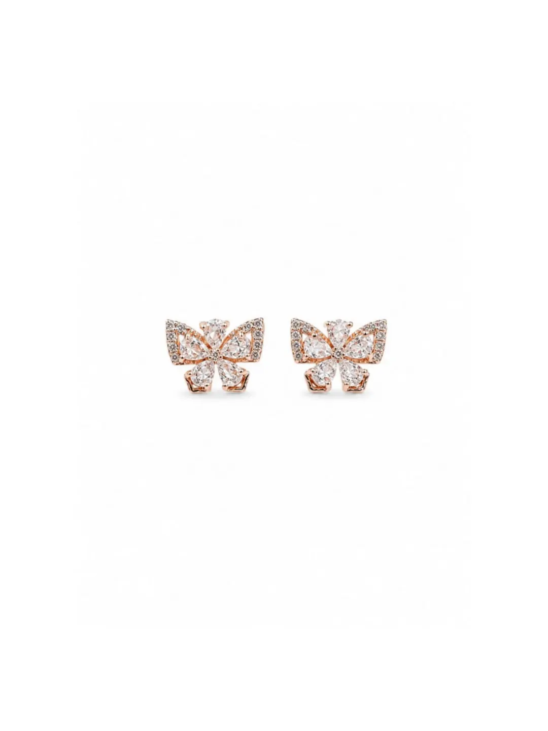 ROSE GOLD BUTTERFLY STUD EARRING