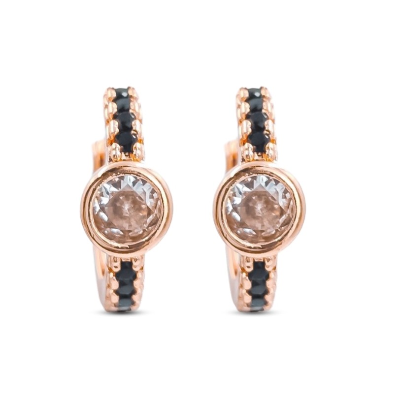 ROSE GOLD DAINTY HUGGIE EARRING 