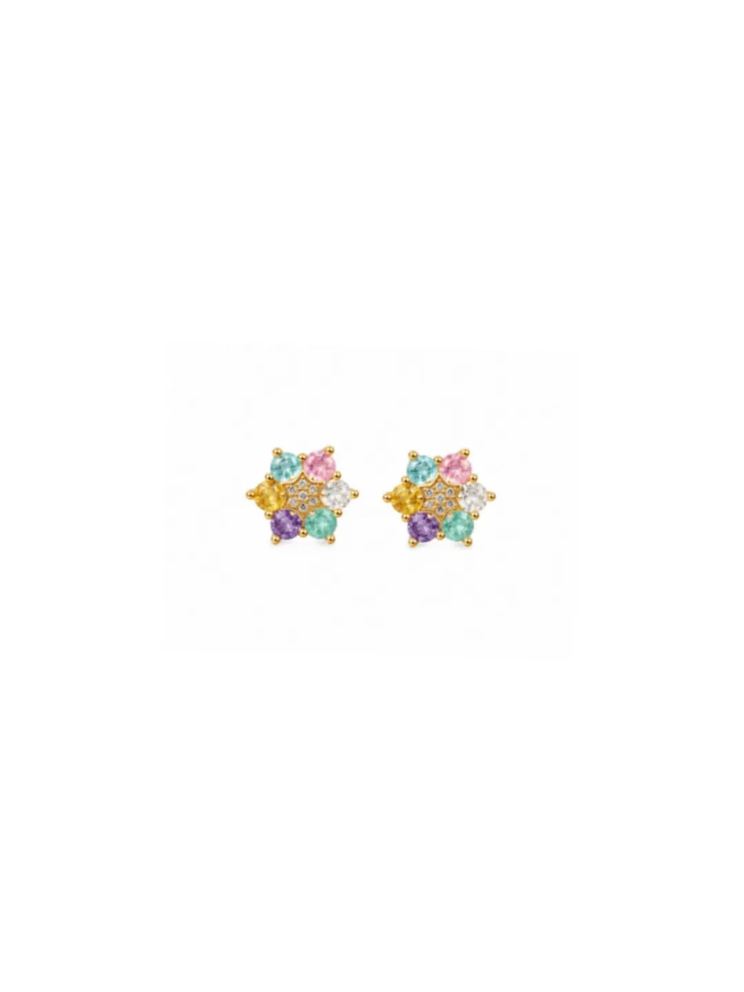 RAINBOW BLOOM MULTICOLOR STUD EARRINGS