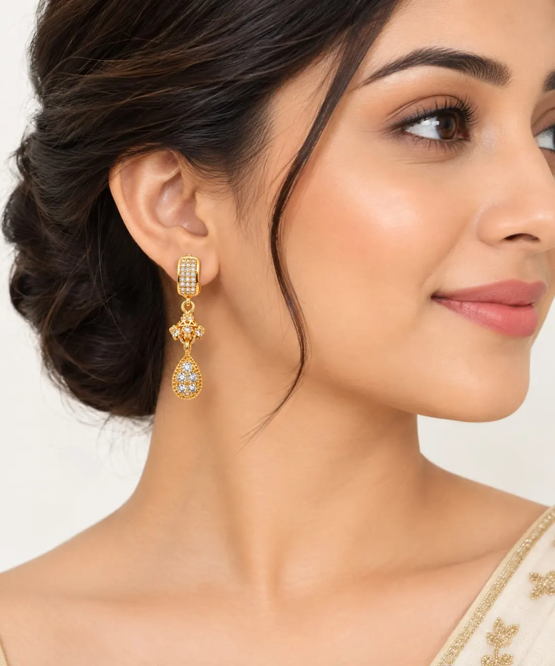 REGAL TEARDROP CHANDELIER EARRINGS 