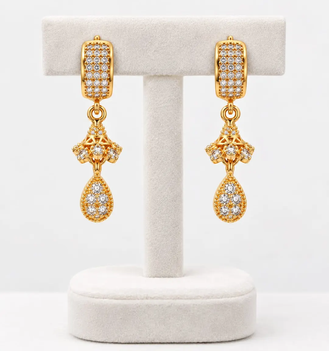 REGAL TEARDROP CHANDELIER EARRINGS 