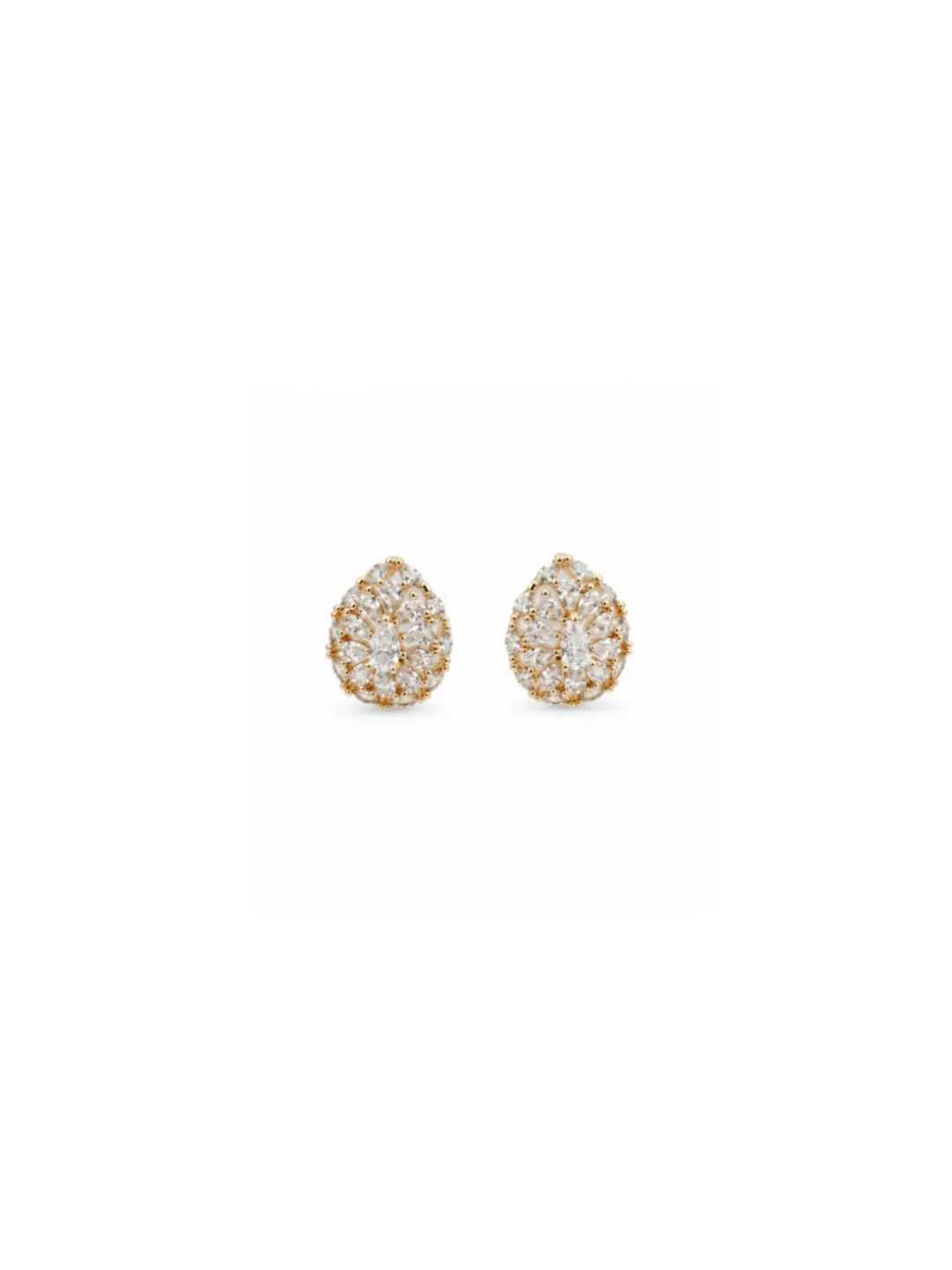 OVAL PADIANCE FLORAL STUD EARRINGS