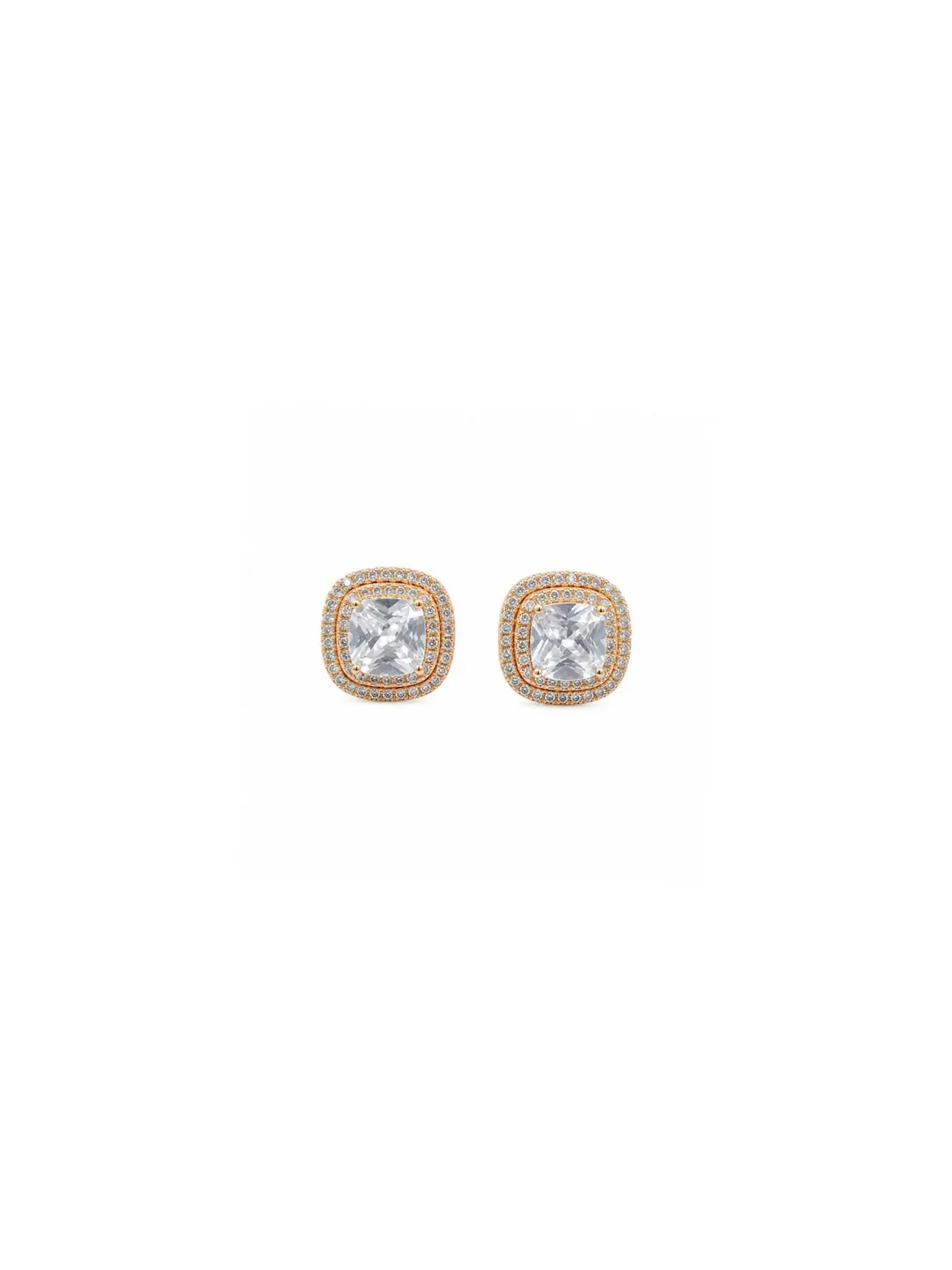 ROYAL CUSHION HALO STUD EARRINGS
