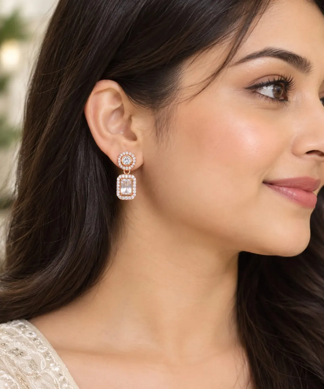 CELESTE ROSEGOLD RADIANCE EARRINGS
