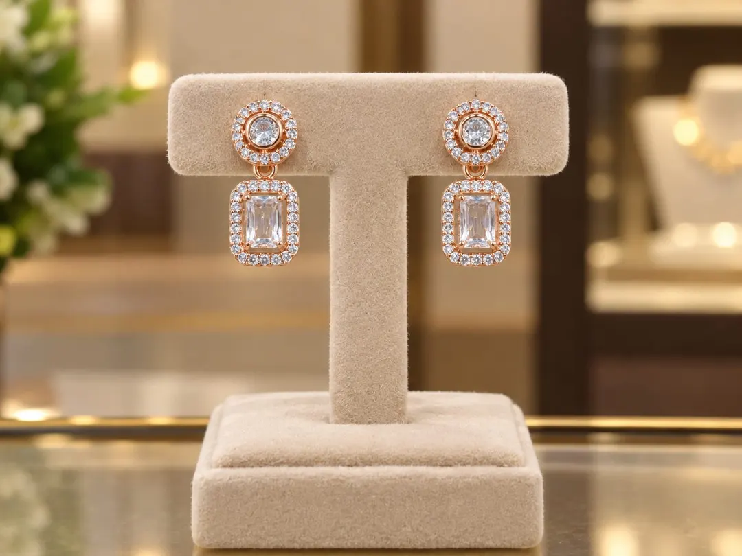 CELESTE ROSEGOLD RADIANCE EARRINGS
