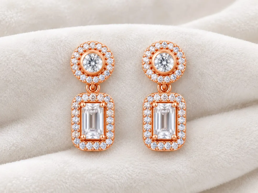 CELESTE ROSEGOLD RADIANCE EARRINGS
