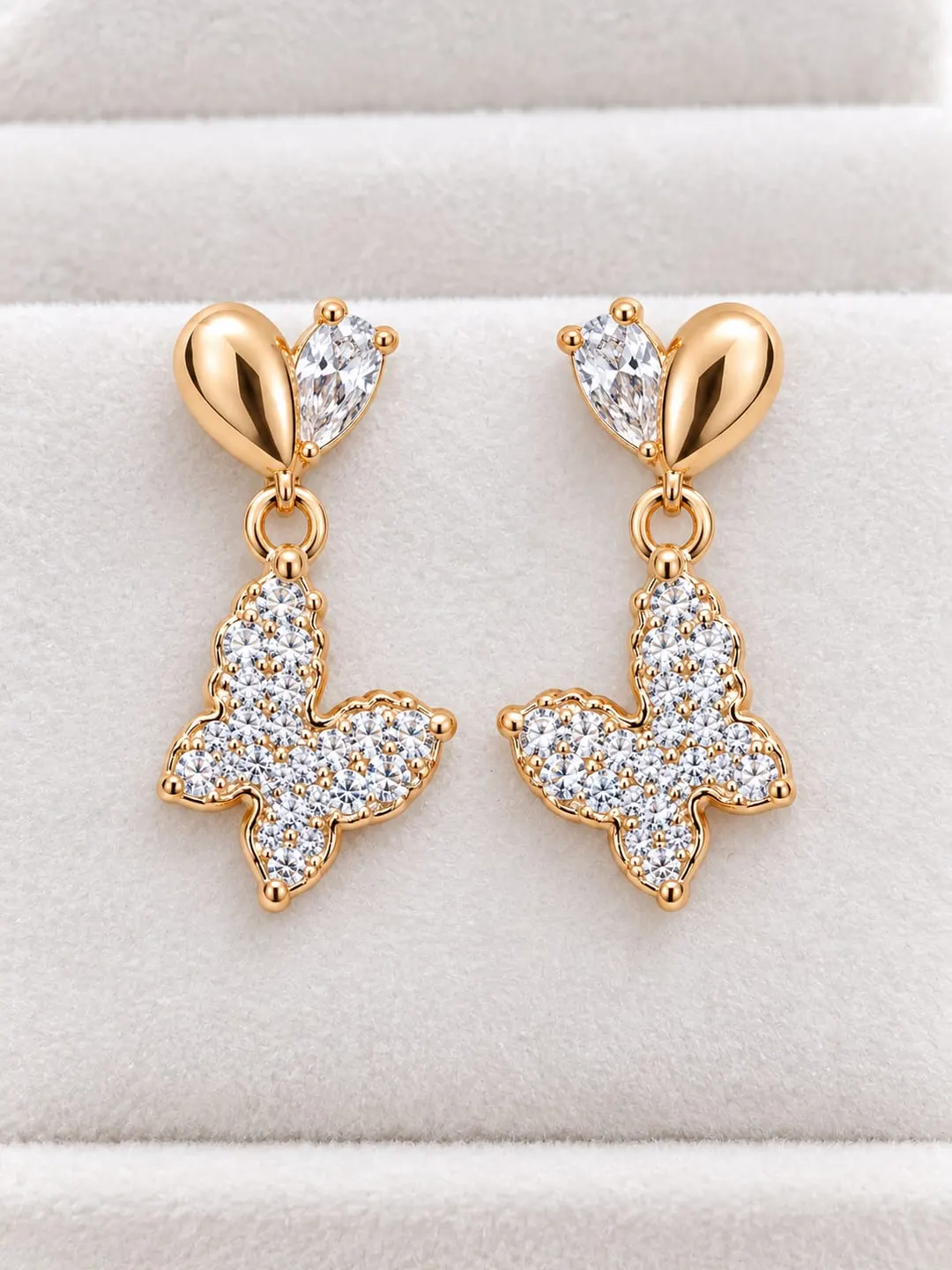 BUTTERFLY LOVE DROP EARRINGS
