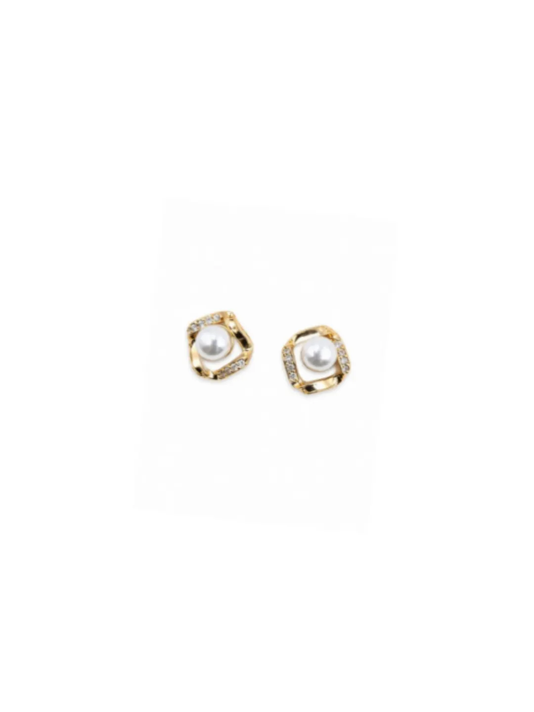PEARL HALO LUXE STUD EARRINGS