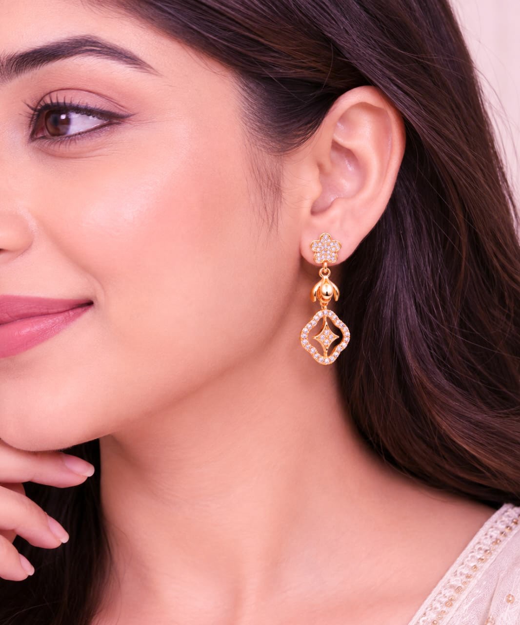 CELESTIA BLOOM DROP EARRINGS