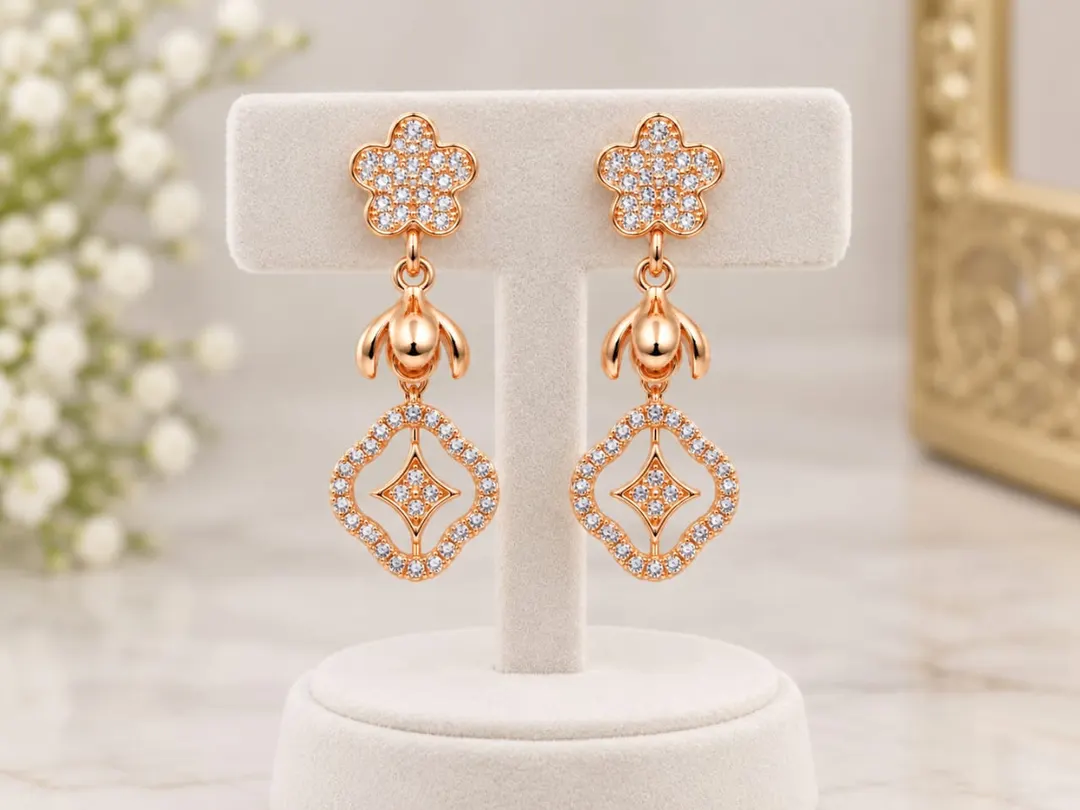 CELESTIA BLOOM DROP EARRINGS