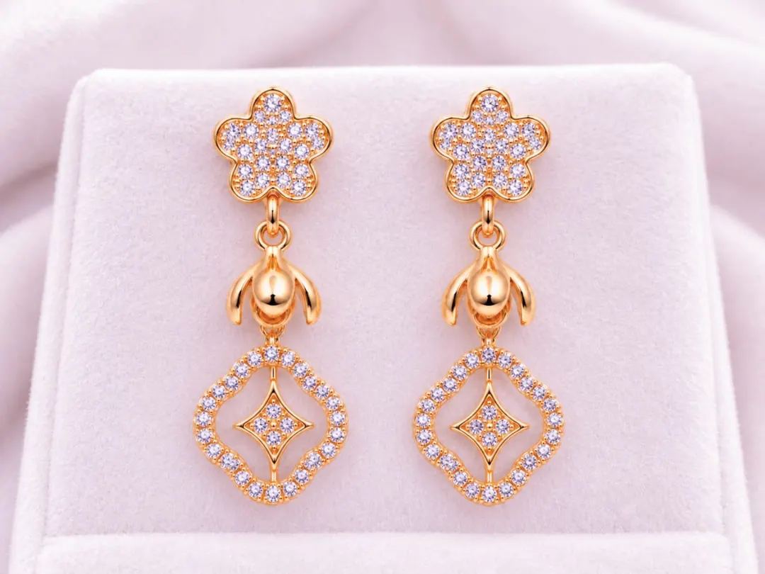 CELESTIA BLOOM DROP EARRINGS