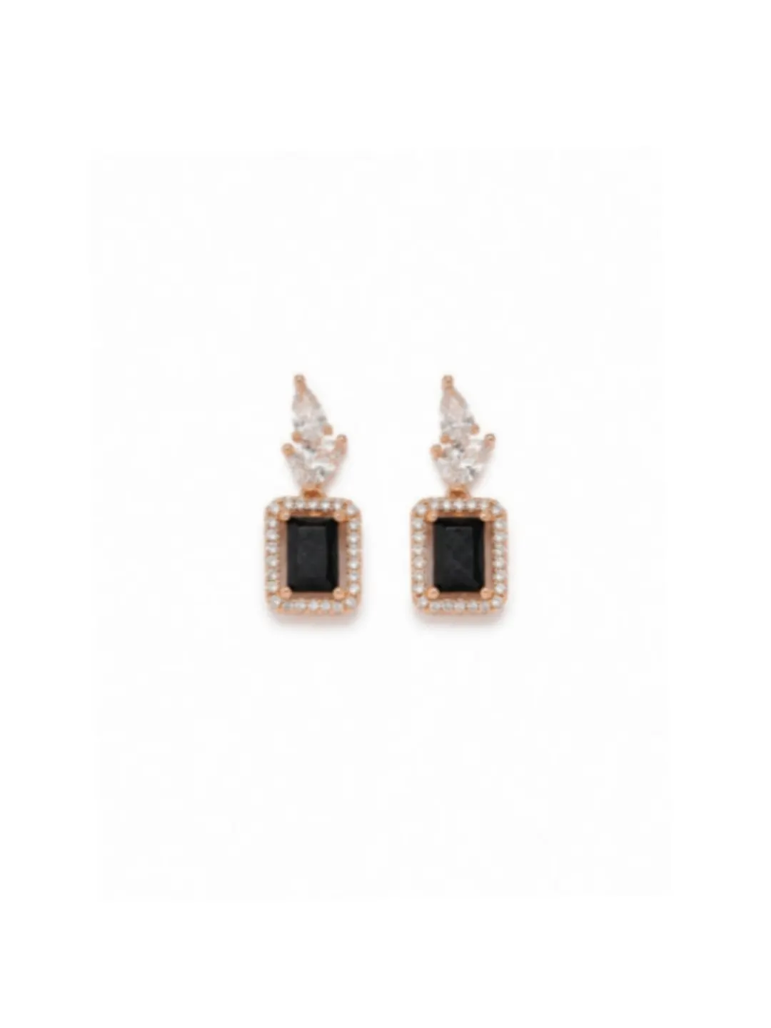 NOIR LUXE SQUARE DROP EARRINGS