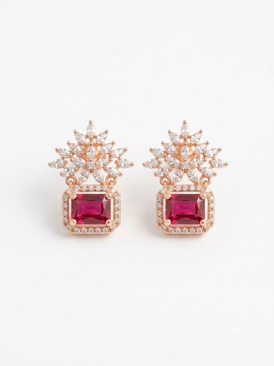 RUBY PETAL PRINCESS EARRINGS