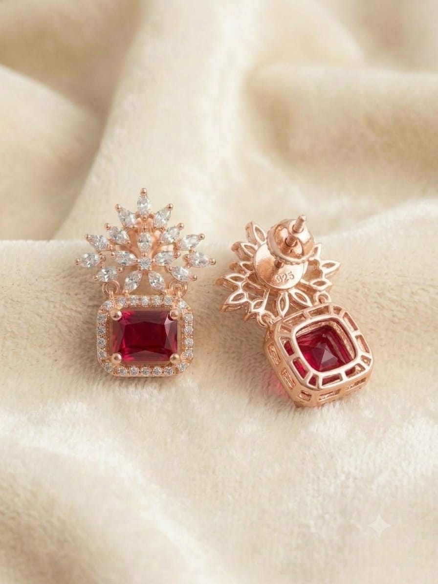 RUBY PETAL PRINCESS EARRINGS