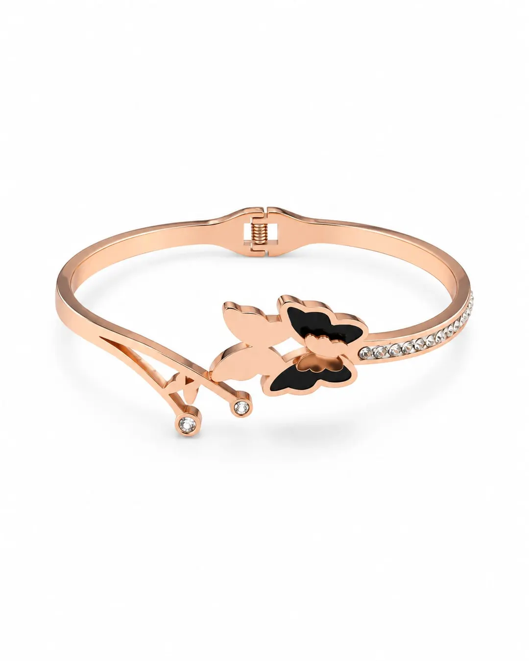 ROSE GOLD DOUBLE BUTTERFLY BRACELET