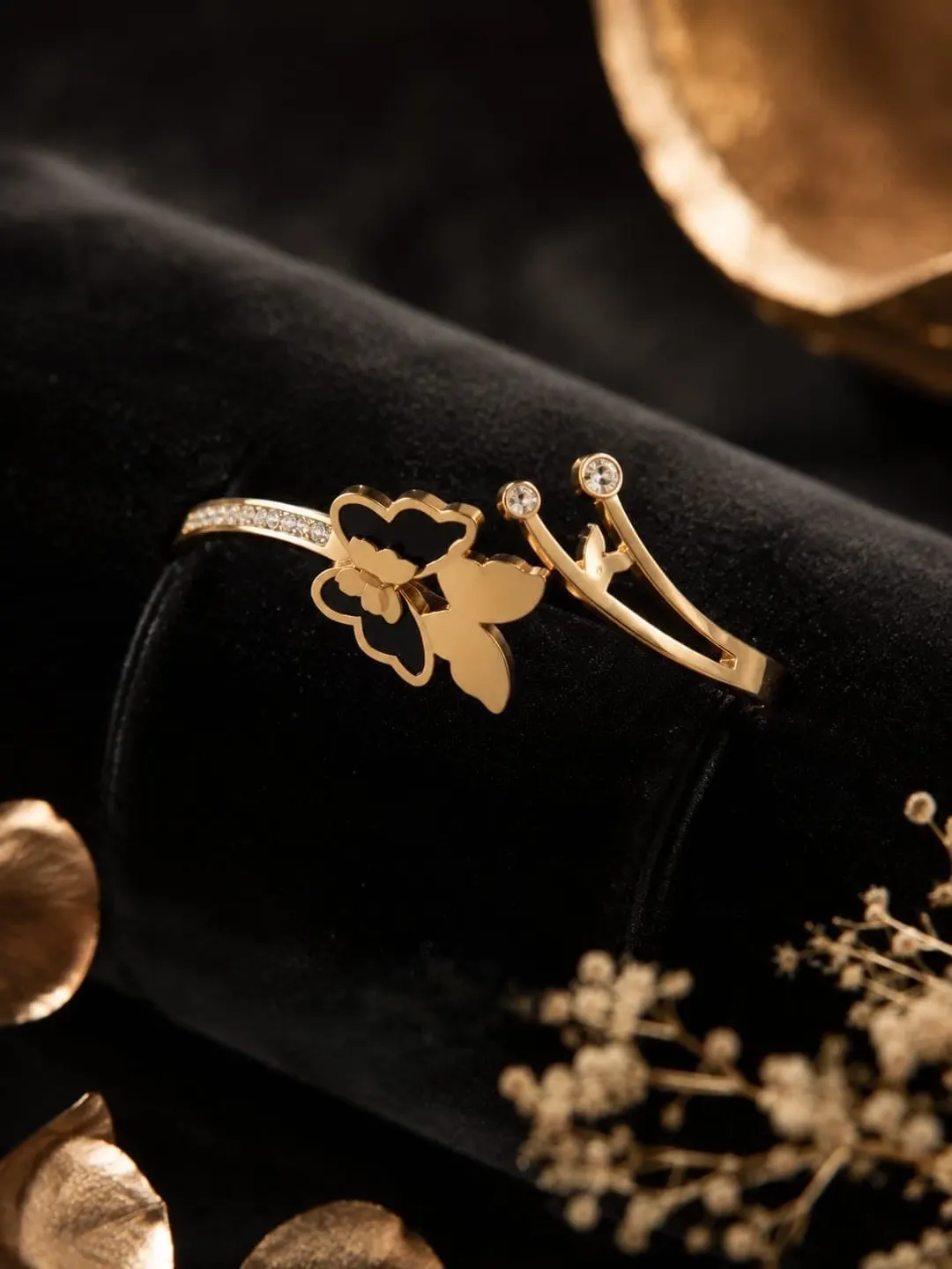 ROSE GOLD DOUBLE BUTTERFLY BRACELET