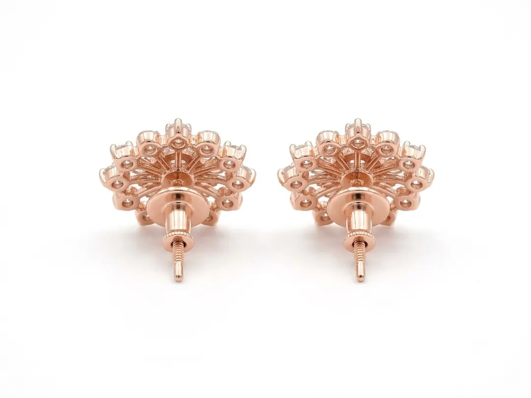 GREEN BLOSSOM KUNDAN STUDS