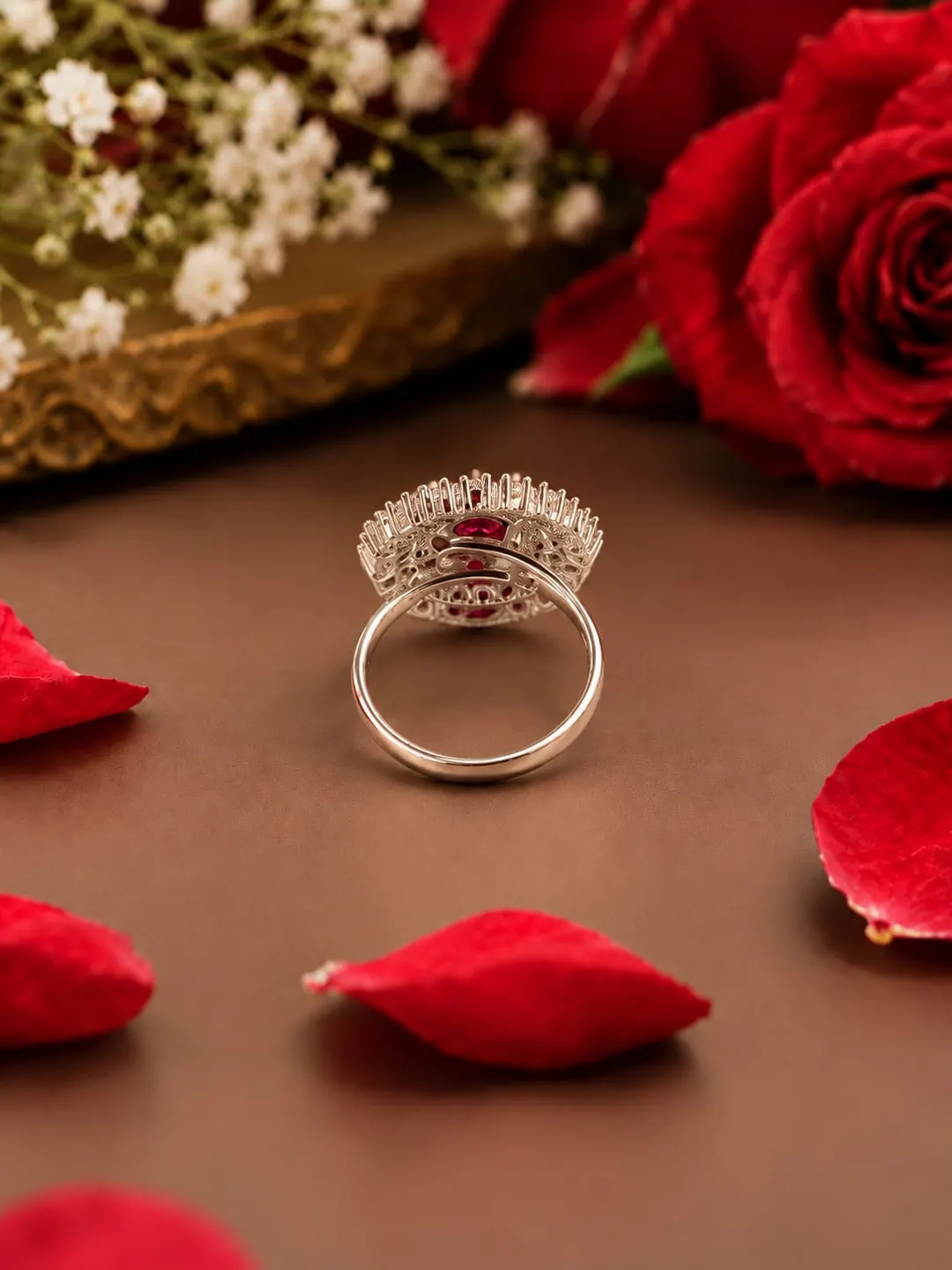 CRIMSON ROYAL HALO RING