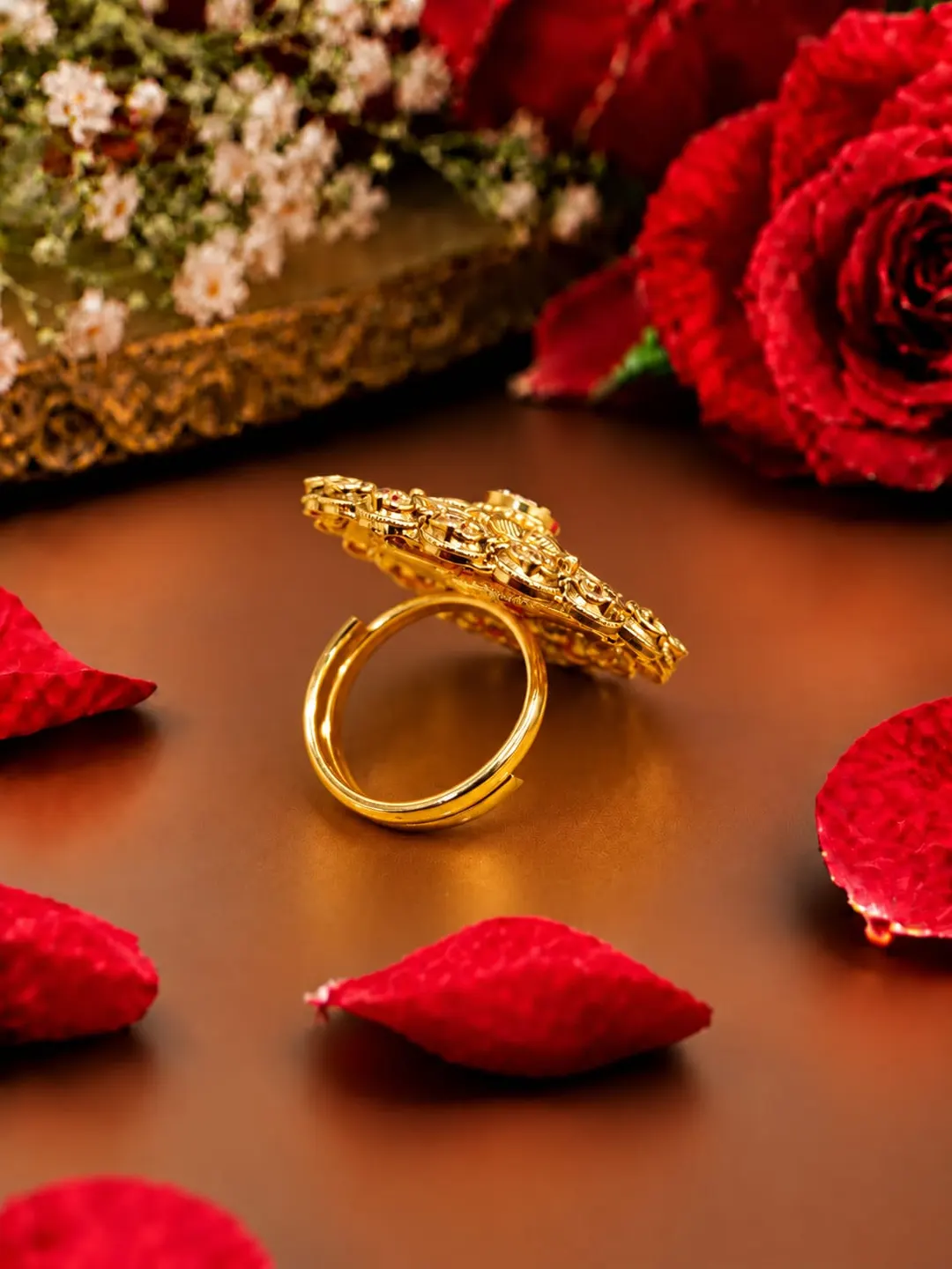 HERITAGE RUBY LOTUS BROOCH RING