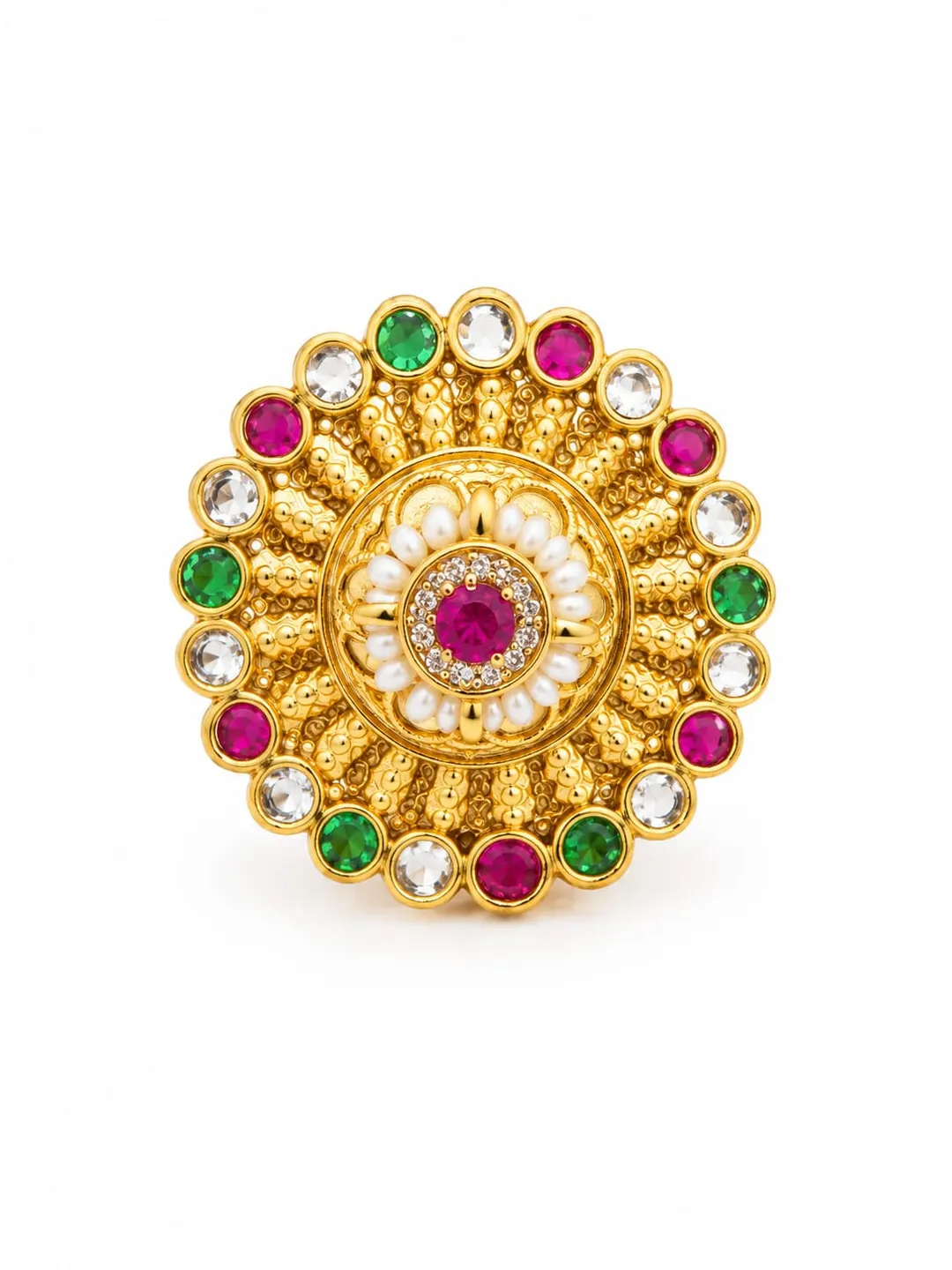 REGAL MULTI COLOR HERITAGE BROOCH RING