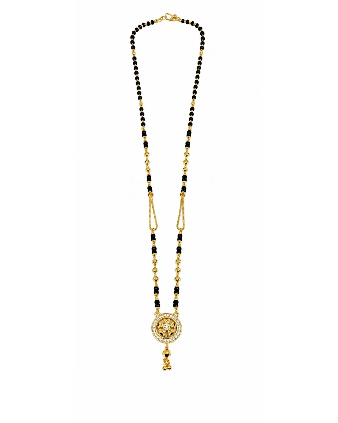ROYAL BLACK BEAD GOLD PENDANT MANGALSUTRA