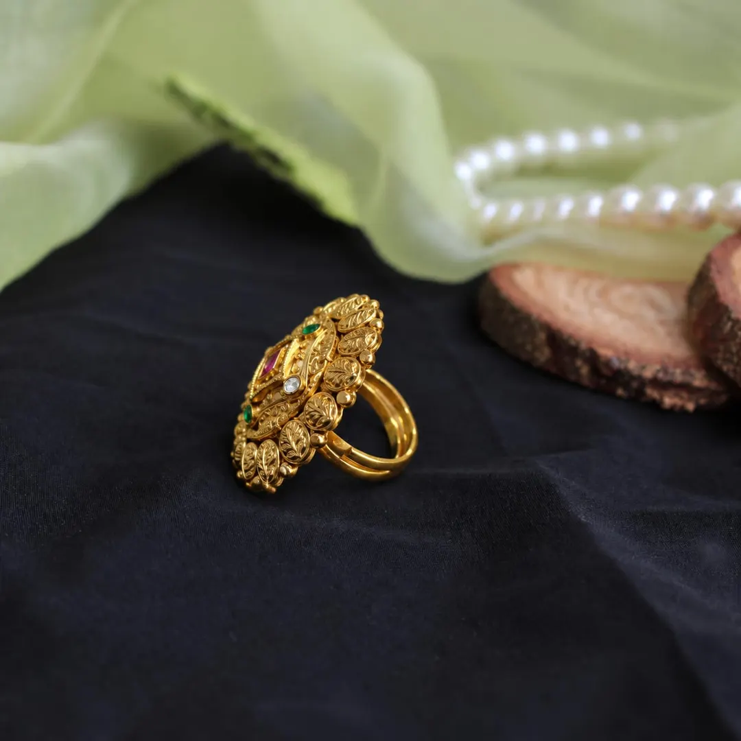 THE REGAL NAVRATNA MANDALA RING.