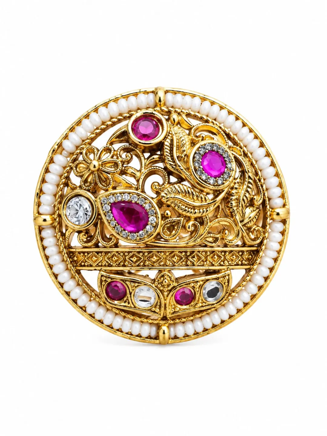 THE GILDED PEACOCK CROWN RING.