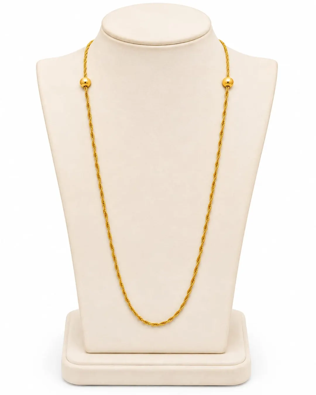 ELEGANT GOLD-TONE TWISTED ROPE CHAIN MEN