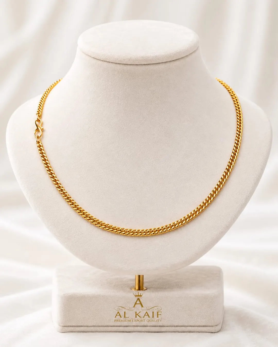 CLASSIC GOLD-TONE BRAIDED LINK CHAIN MEN