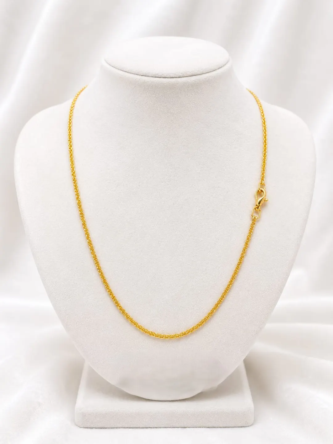 ELEGANT GOLD-TONE LONG TEXTURED CHAIN MEN