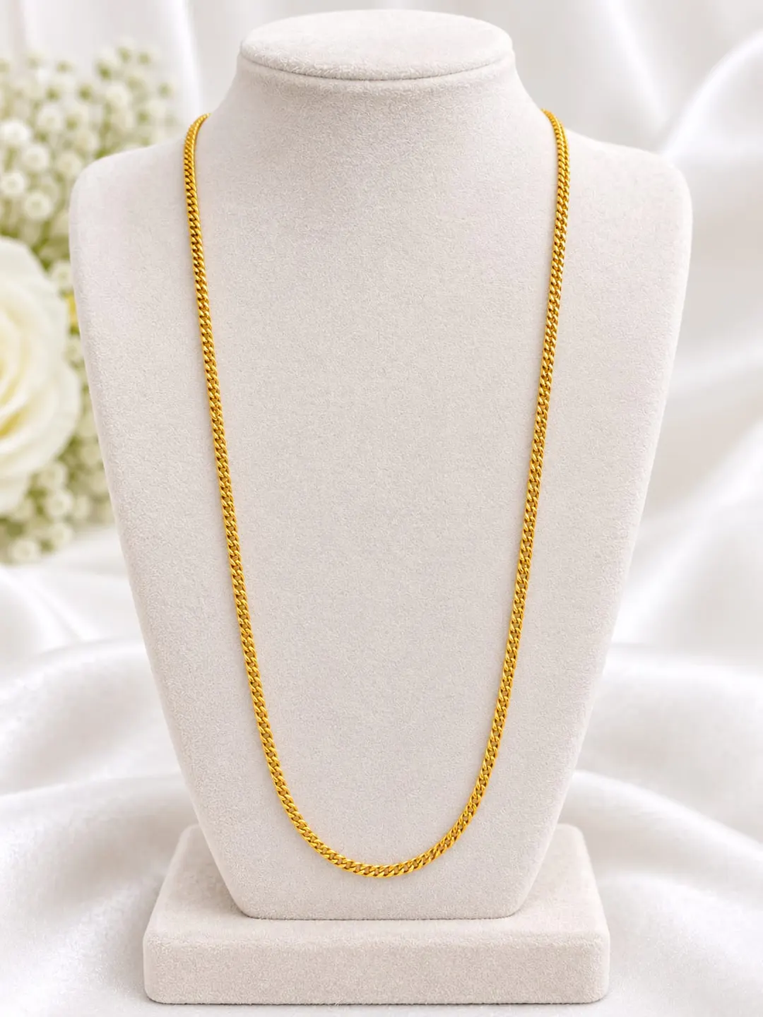 ELEGANT GOLD-TONE SLIM LONG CHAIN MEN