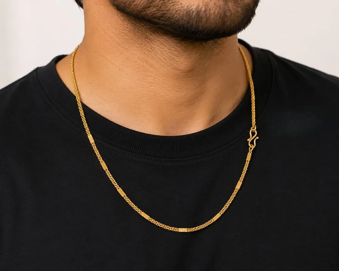 CLASSIC GOLD-TONE ELEGANT LINK CHAIN MEN