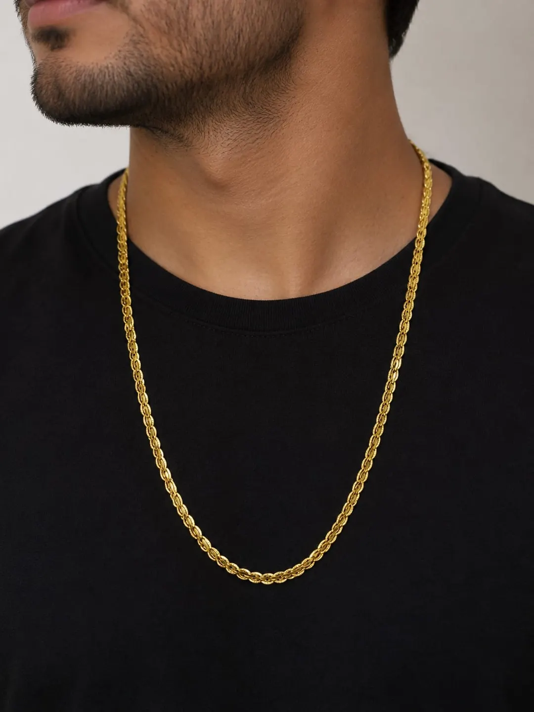 CLASSIC GOLD-TONE INTERLINKED CHAIN MEN
