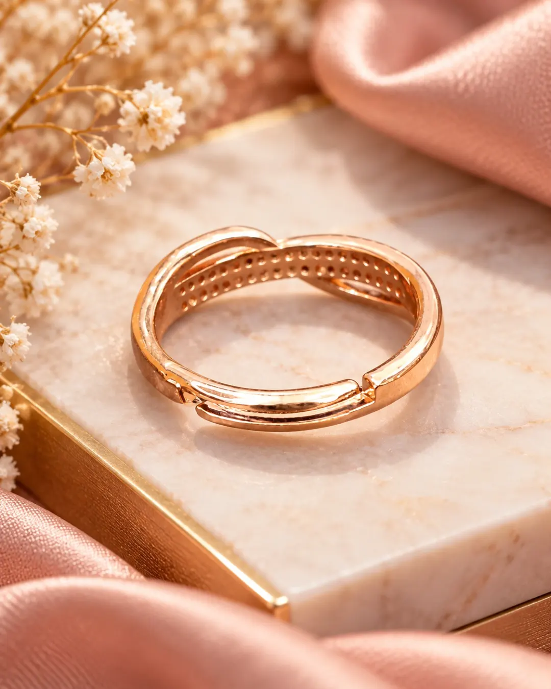 ROSE GOLD SPARKLING INFINITY RING