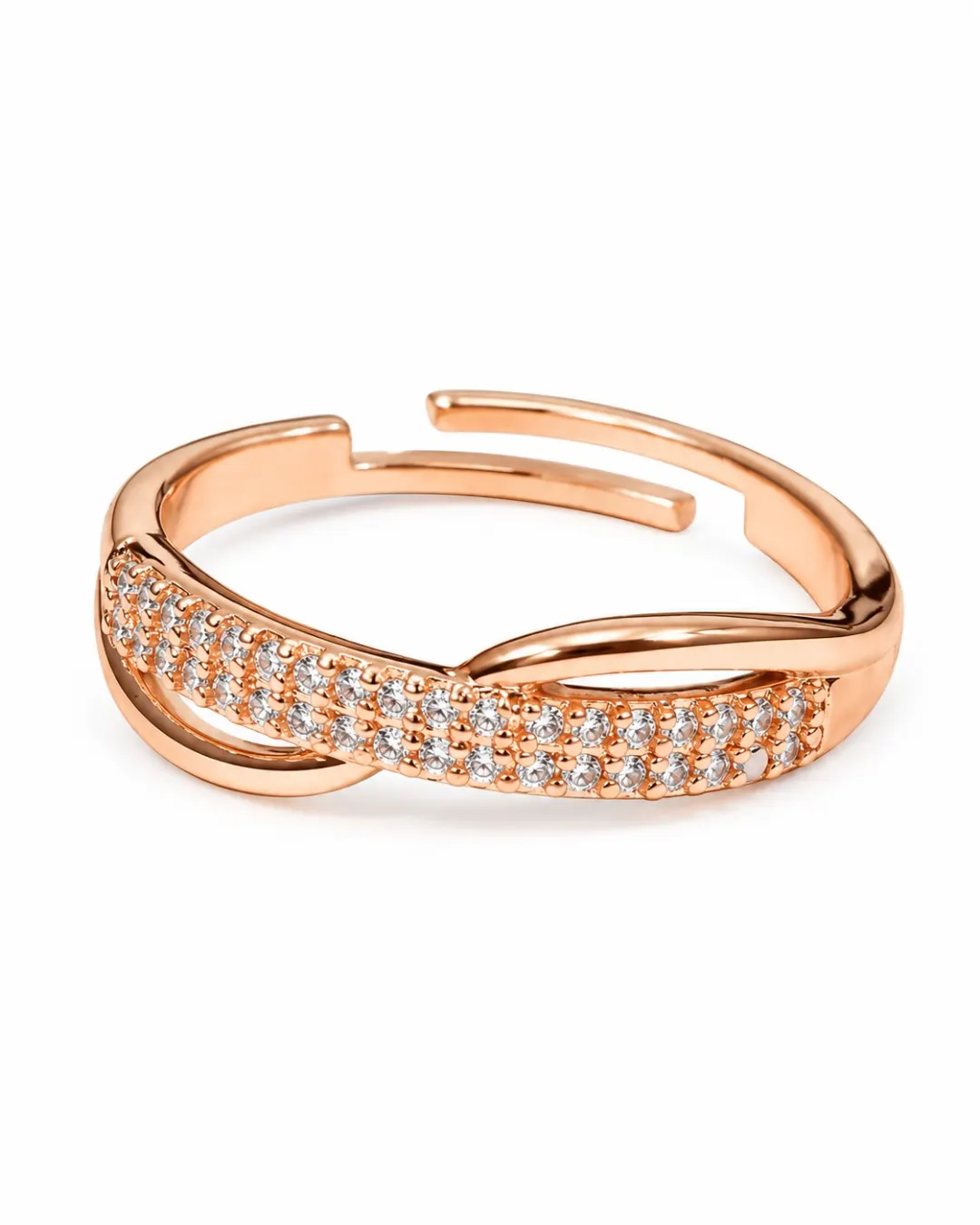 ROSE GOLD SPARKLING INFINITY RING