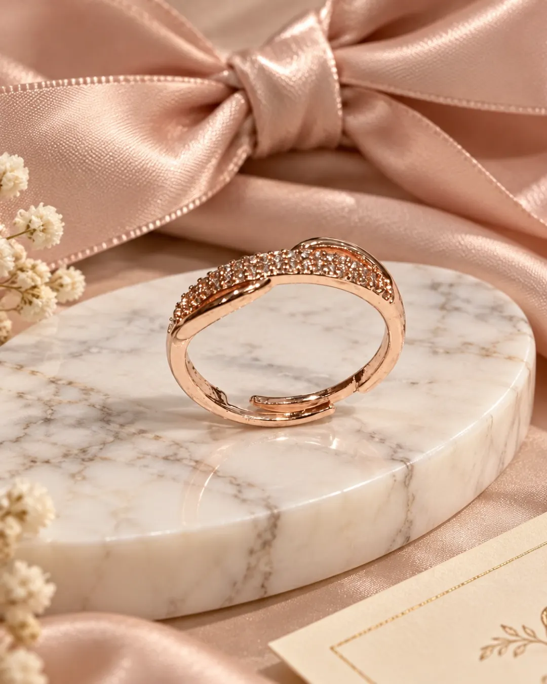 ROSE GOLD SPARKLING INFINITY RING