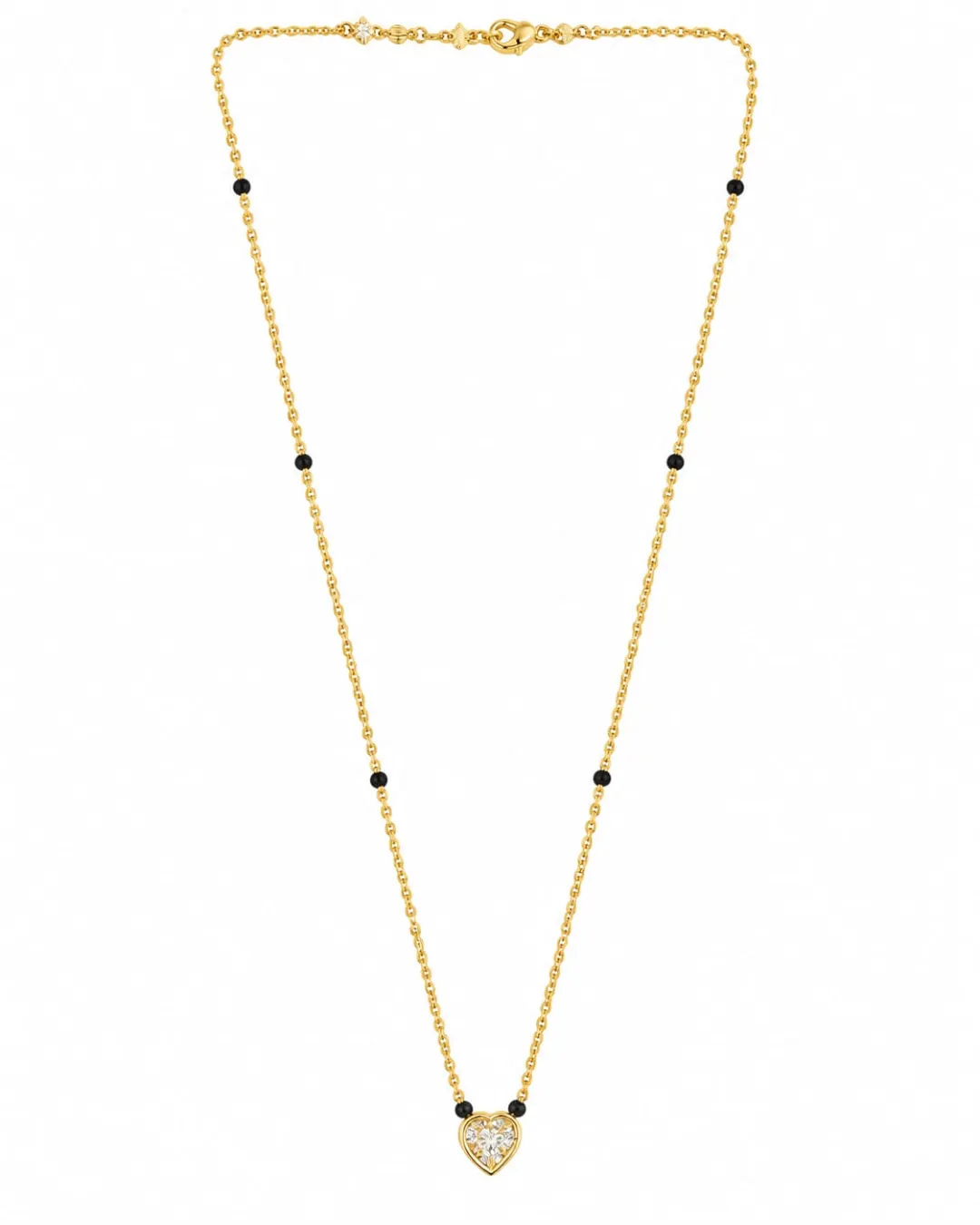 GOLD PLATED HEART PENDANT MANGALSUTRA 