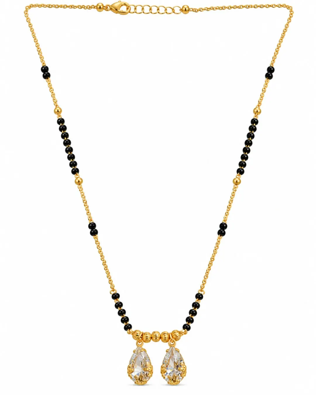 GOLDEN TWIN TEARDROP  MANGALSUTRA 