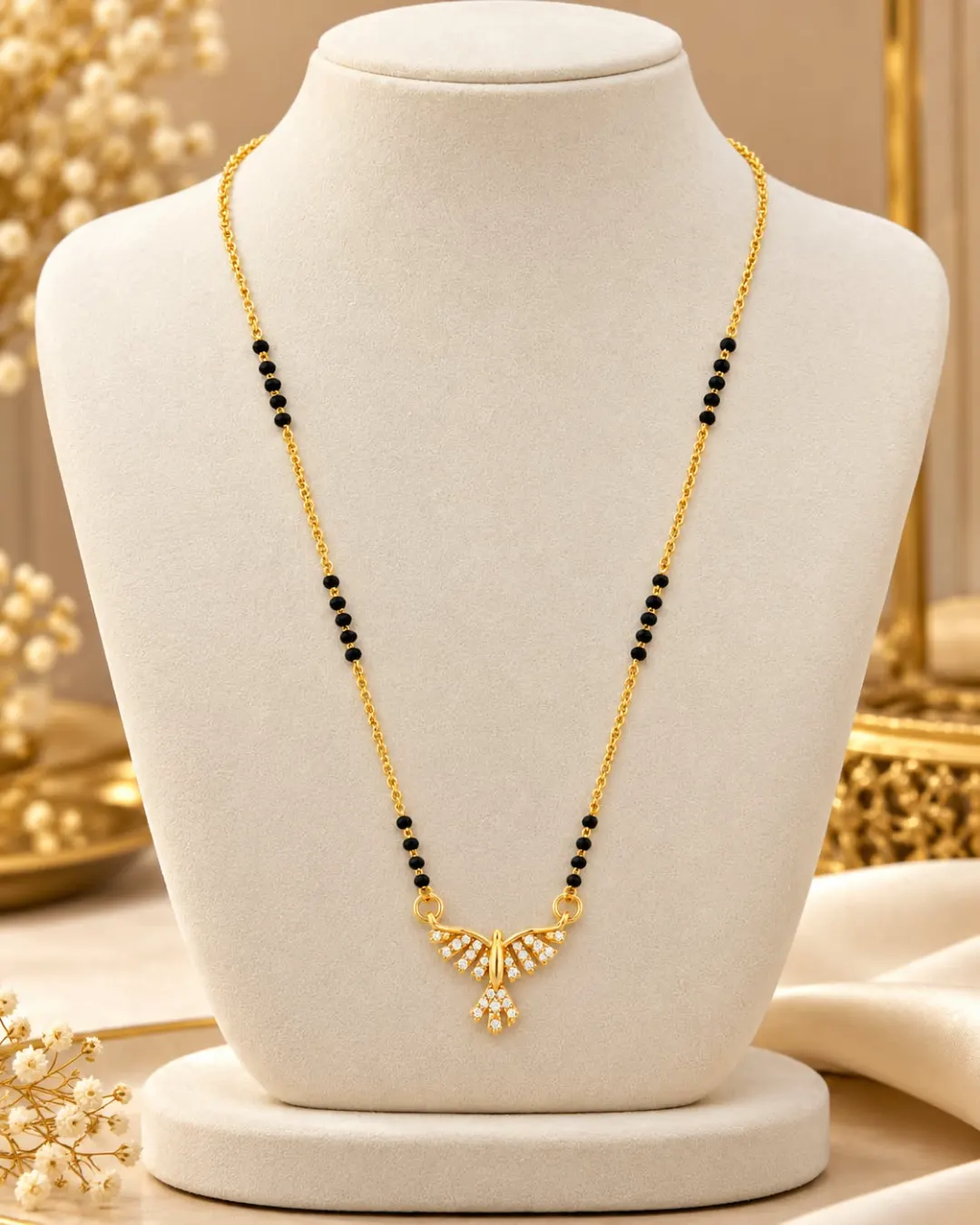 GOLDEN ANGEL WING MANGALSUTRA