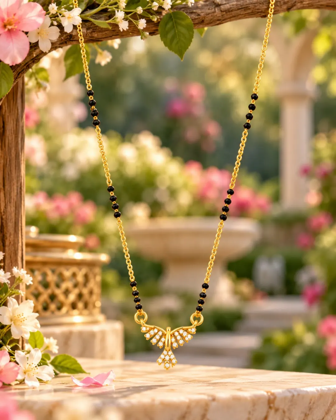 GOLDEN ANGEL WING MANGALSUTRA