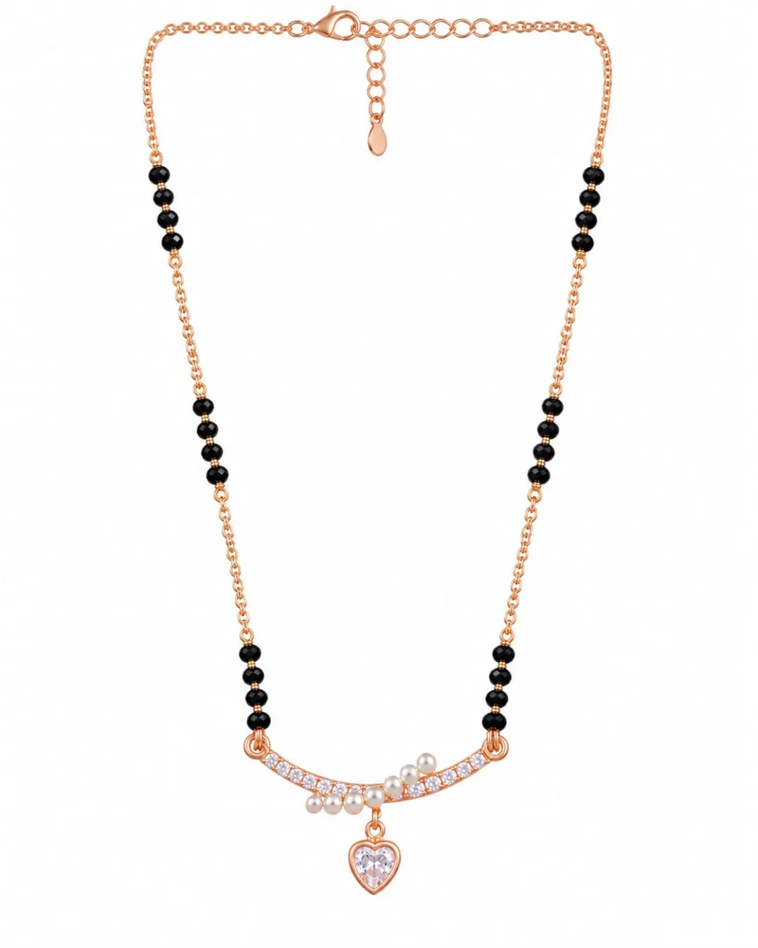 ROSE GOLD HEART CHARM MANGALSUTRA