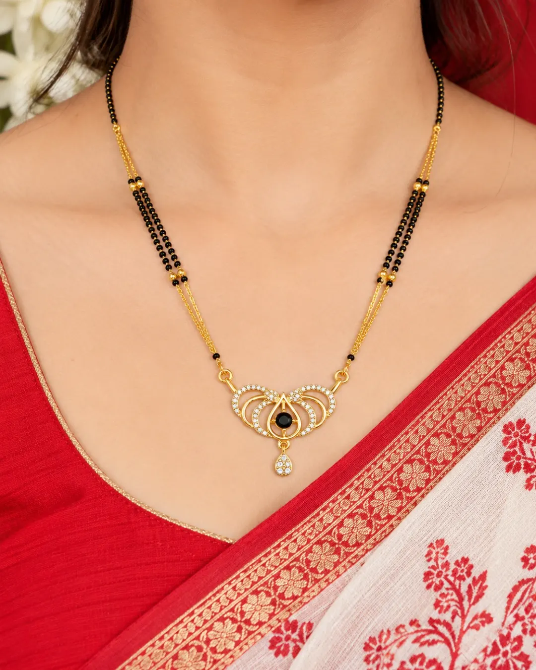 GOLD PEACOCK DESIGN MANGALSUTRA