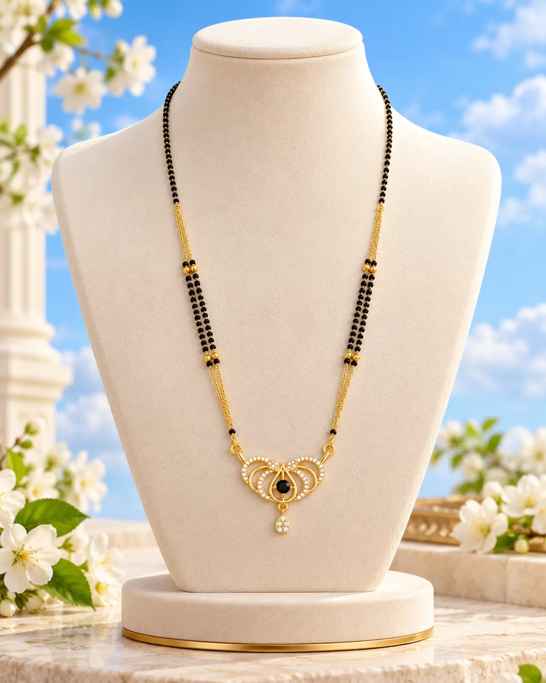 GOLD PEACOCK DESIGN MANGALSUTRA 