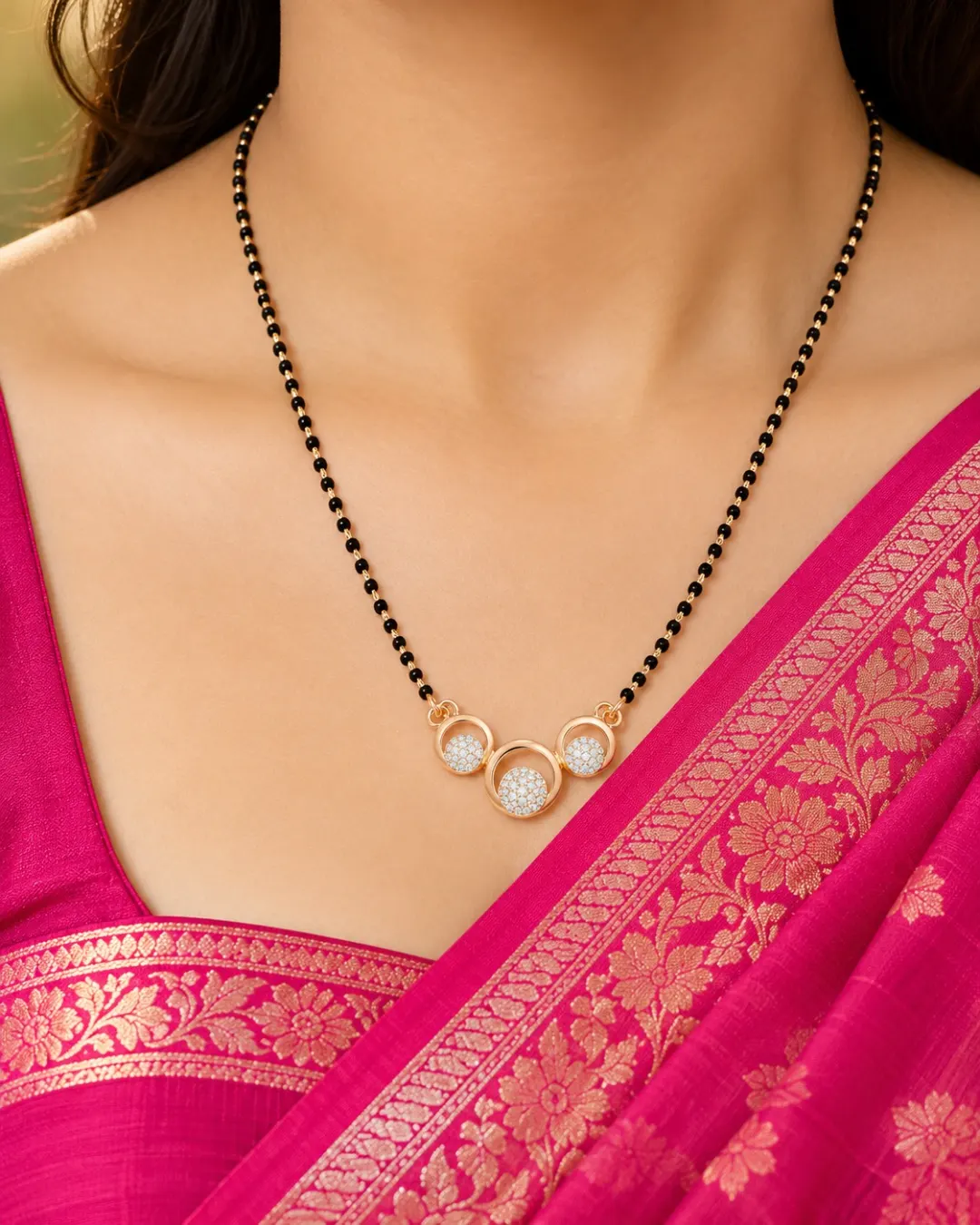 TRIPLE CIRCLE GOLD MANGALSUTRA