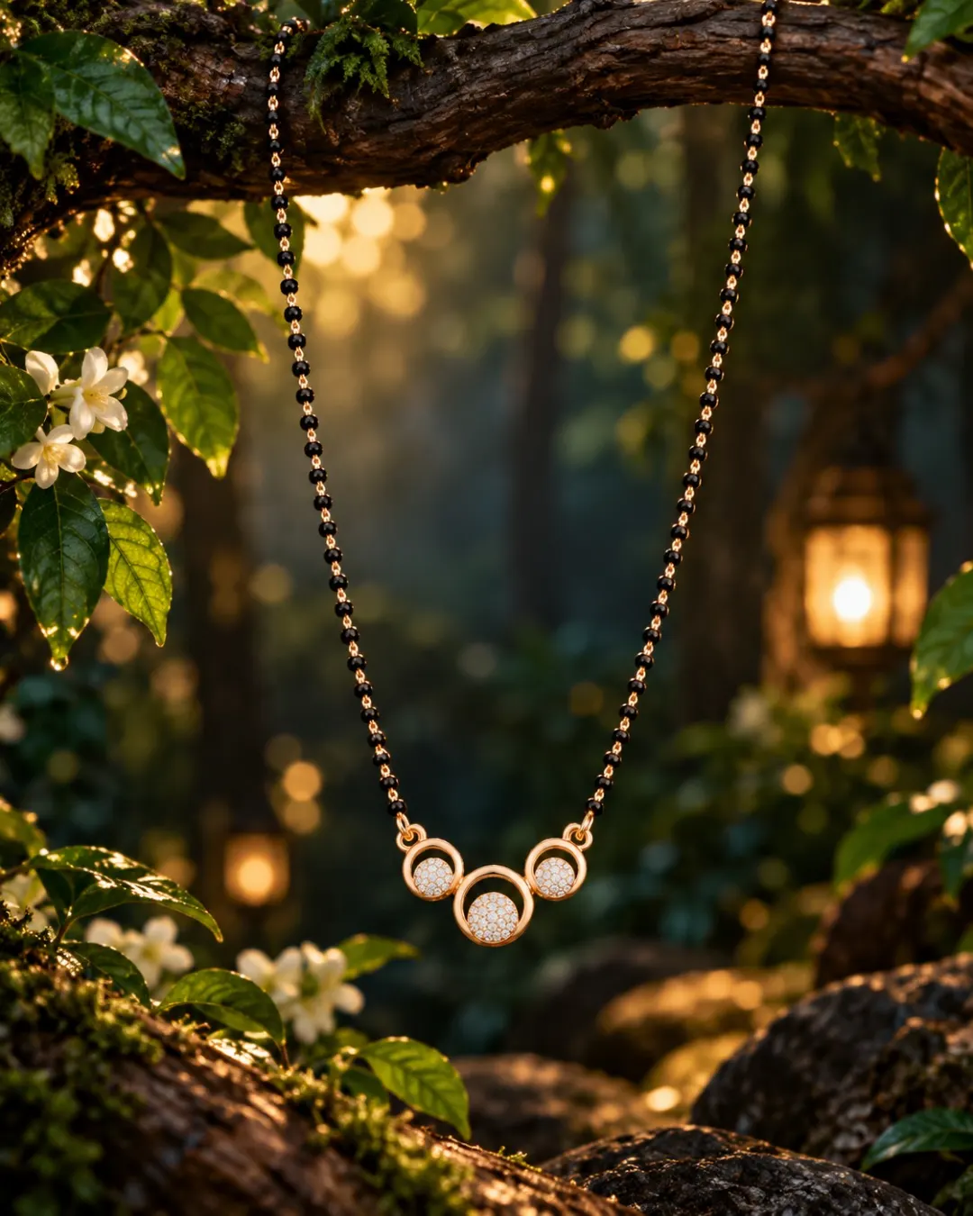 TRIPLE  CIRCLE GOLD MANGALSUTRA